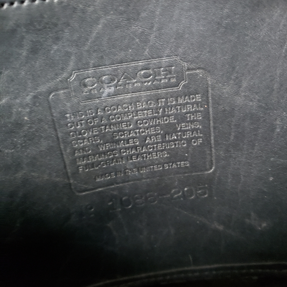 Vintage Coach, Glove Tanned Leather, Baxter Satchel, In Dark Navy - Picture 3 of 11